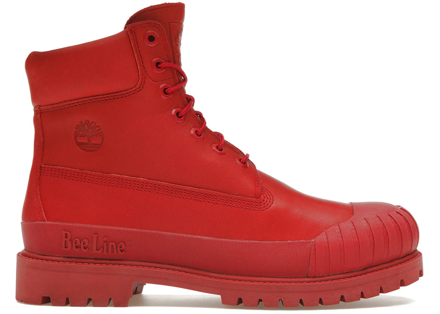 Timberland 6 Boot Premium Bee Line Rubber Toe Wp Red Nubuck