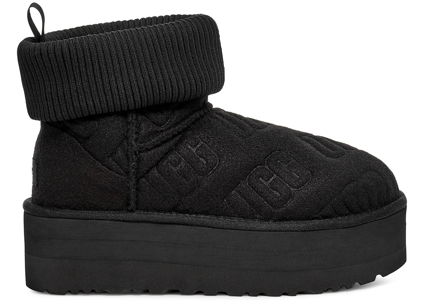 Ugg Classic Mini Platform Felted Boot Black Womens