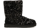 Ugg Classic Short Chunky Sequin Boot Black Womens