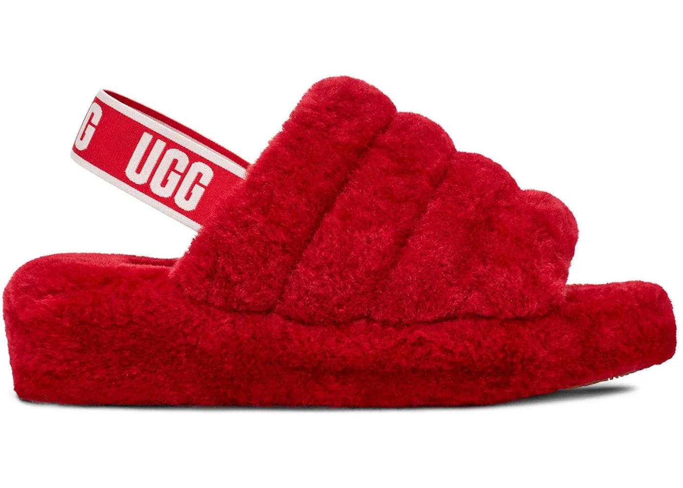 Ugg Fluff Yeah Slide Ribbon Red Womens