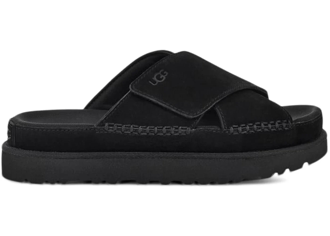 Ugg Goldenstar Cross Slide Black Womens