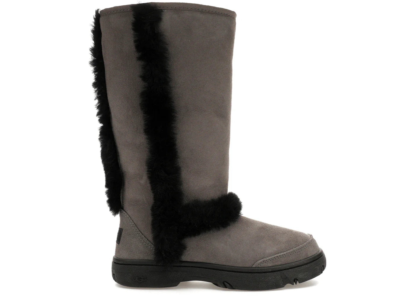 Ugg Sunburst Tall Boot Grey Black Womens