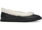 Ugg Zora Leather Ballet Flat Black Womens