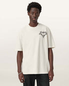 AllSaints Drip Short Sleeve Oversized T-Shirt – Chalk White