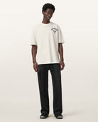 AllSaints Drip Short Sleeve Oversized T-Shirt – Chalk White