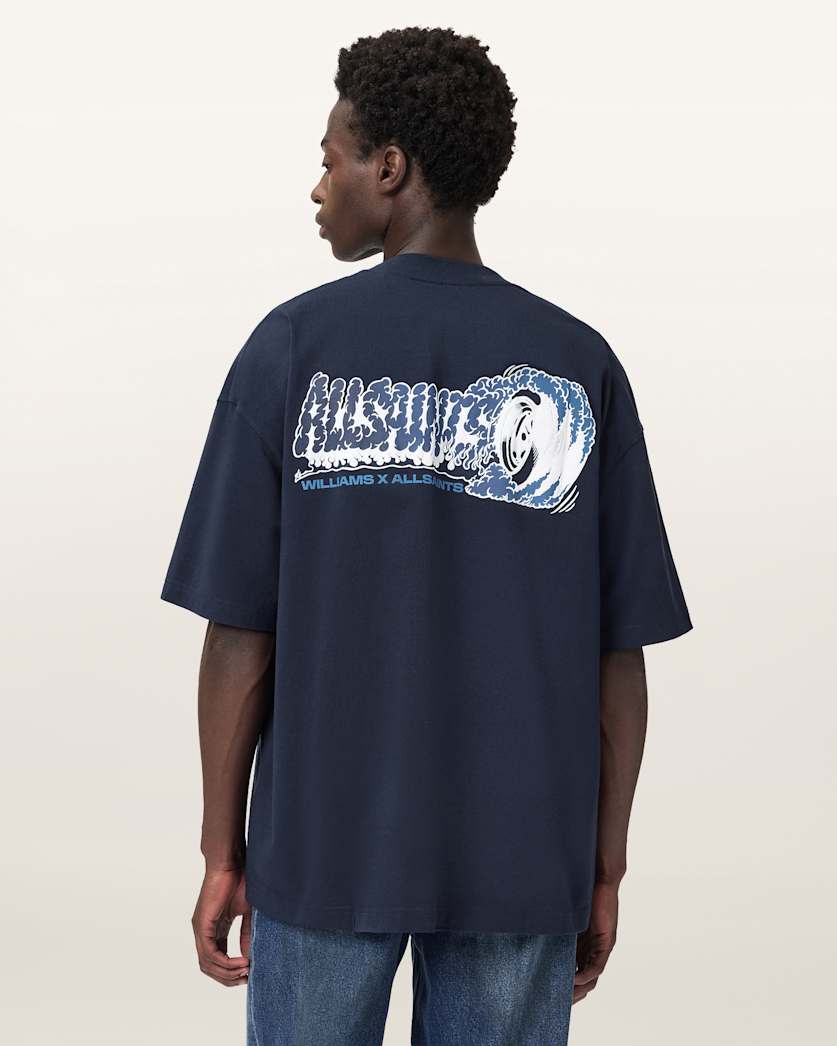 AllSaints Williams X AllSaints Burnout Crew Neck T-Shirt – Williams Blue