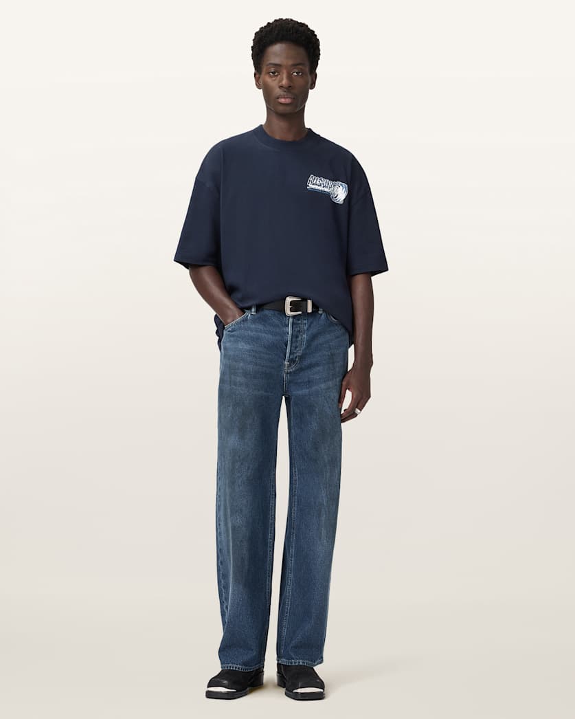 AllSaints Williams X AllSaints Burnout Crew Neck T-Shirt – Williams Blue