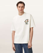 AllSaints Snakepit Oversized Short Sleeve Graphic T-Shirt - Chalk White