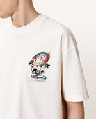 AllSaints Snakepit Oversized Short Sleeve Graphic T-Shirt - Chalk White