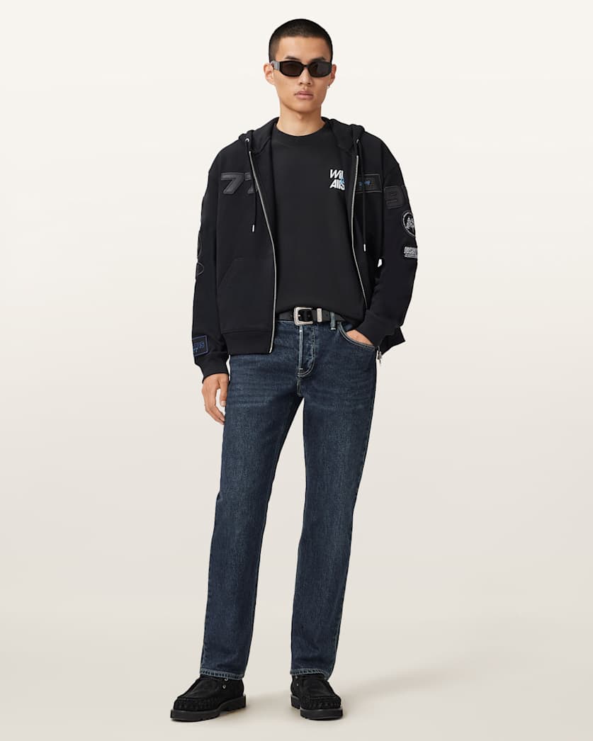 AllSaints Williams X AllSaints Pole Crew Neck T-Shirt – Washed Black