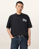AllSaints Williams X AllSaints Pole Crew Neck T-Shirt – Washed Black