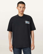AllSaints Williams X AllSaints Pole Crew Neck T-Shirt – Washed Black