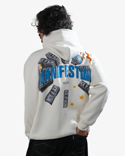 Selfmade - Off White Oversized Printed Hoodie