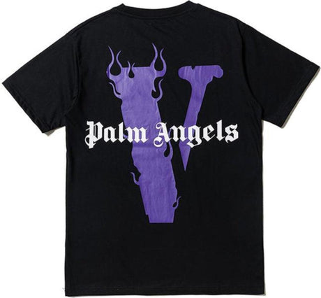 Vlone X Palm Angels Logo T-shirt "Black/Purple" - dawntown