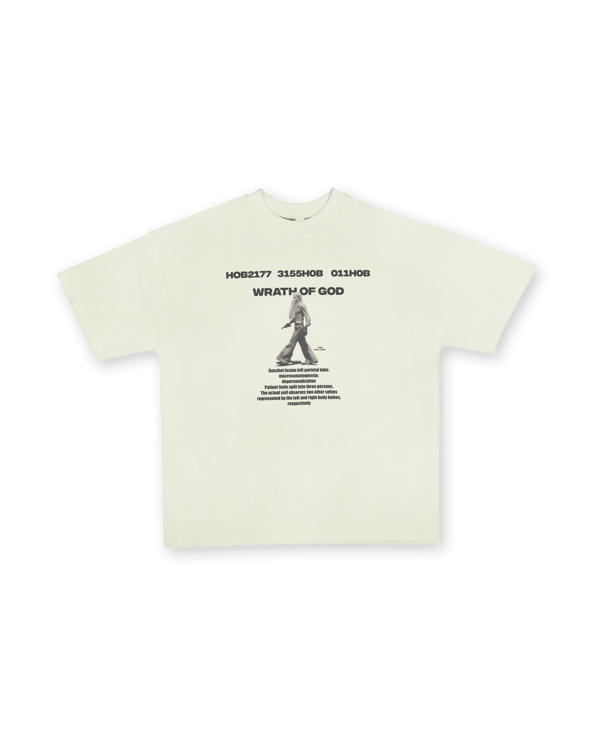 Wrath of God // Beige Oversized Unisex T-shirt - dawntown