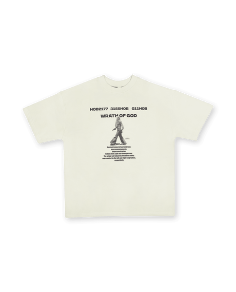 Wrath of God // Beige Oversized Unisex T-shirt - dawntown