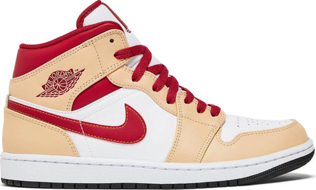 Air Jordan 1 Mid "Light Curry Cardinal Red" - Dawntown