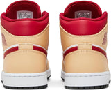 Air Jordan 1 Mid "Light Curry Cardinal Red" - Dawntown