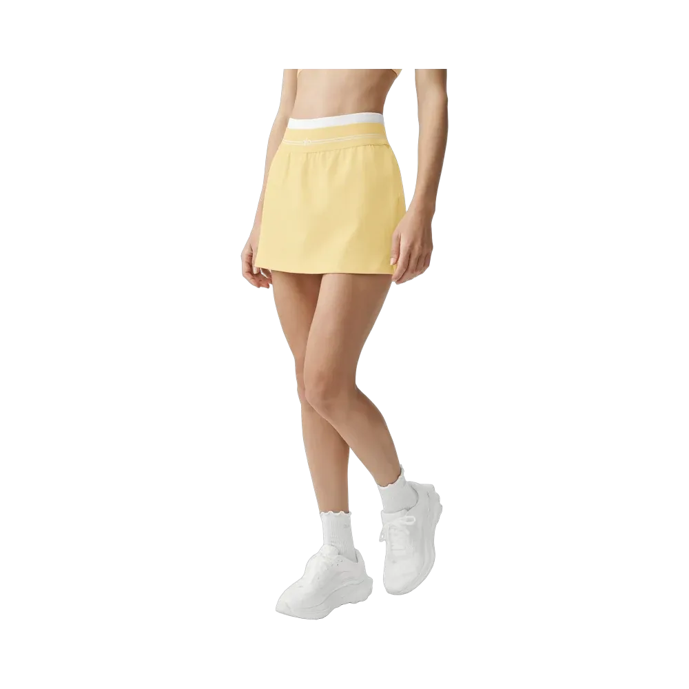 Alo Airbrush Better Together Tennis Skirt 'Warm Butter/White'
