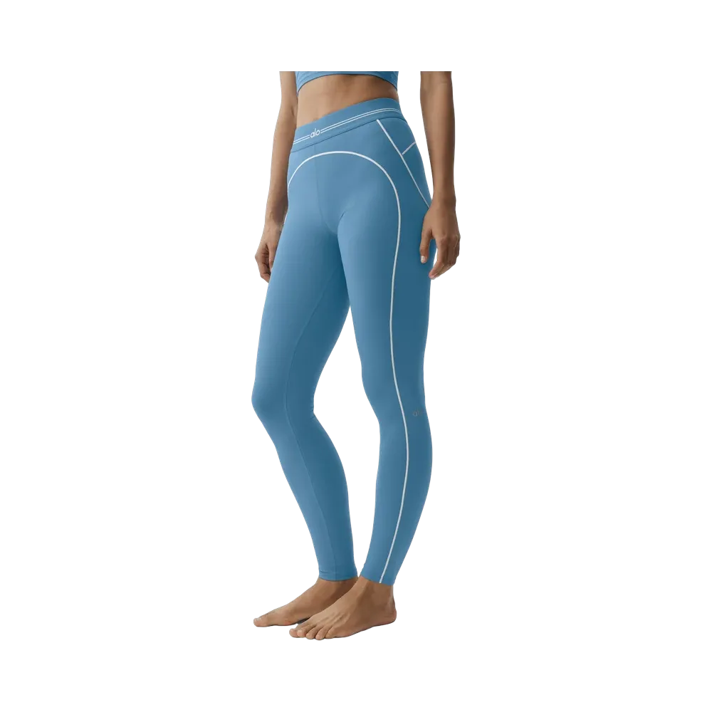 Alo Airbrush High-Waist Heart Throb Legging 'California Blue/White'
