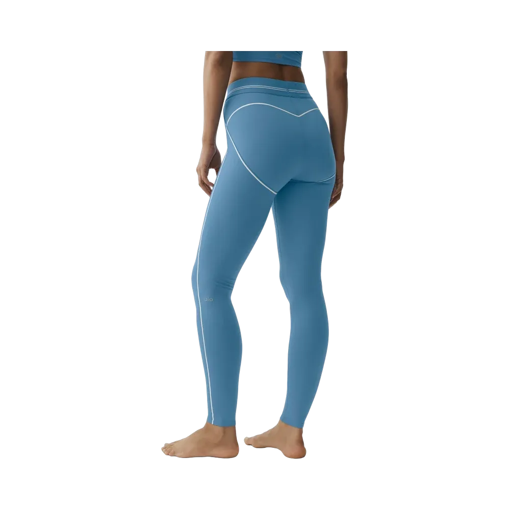 Alo Airbrush High-Waist Heart Throb Legging 'California Blue/White'