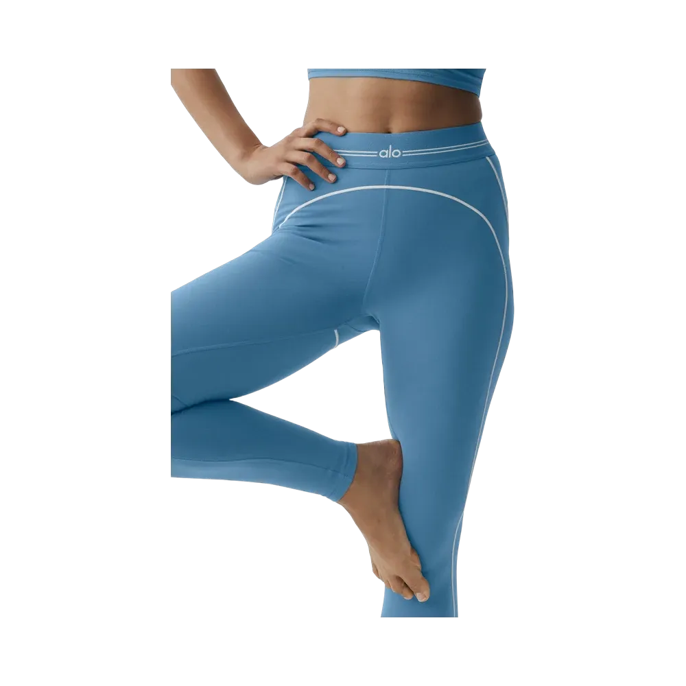 Alo Airbrush High-Waist Heart Throb Legging 'California Blue/White'