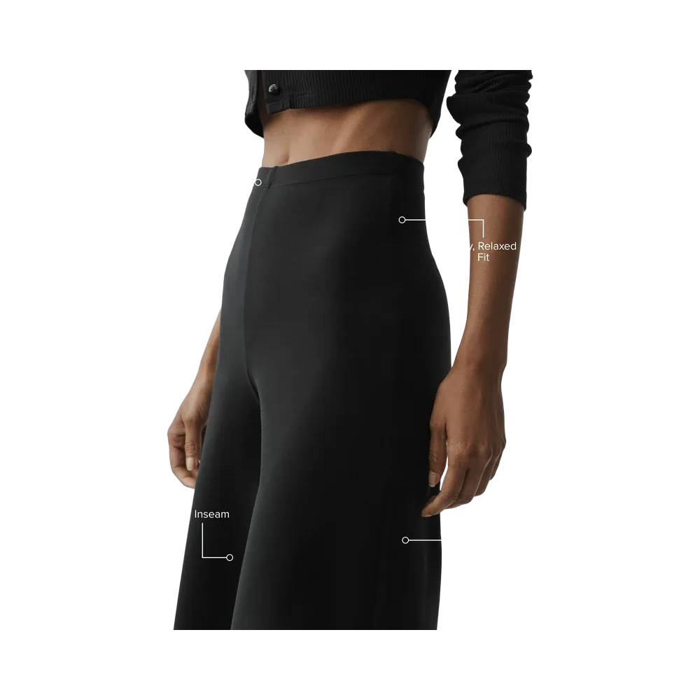 Alo Airbrush High-Waist Wide Leg Pant (Long) 'Black'