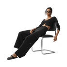Alo Airbrush High-Waist Wide Leg Pant (Long) 'Black'