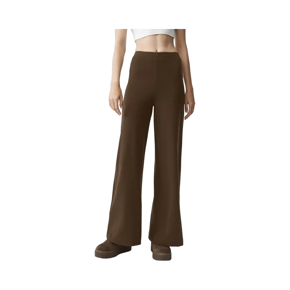 Alo Airbrush High-Waist Wide Leg Pant (Long) 'Espresso'