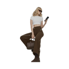 Alo Airbrush High-Waist Wide Leg Pant (Long) 'Espresso'