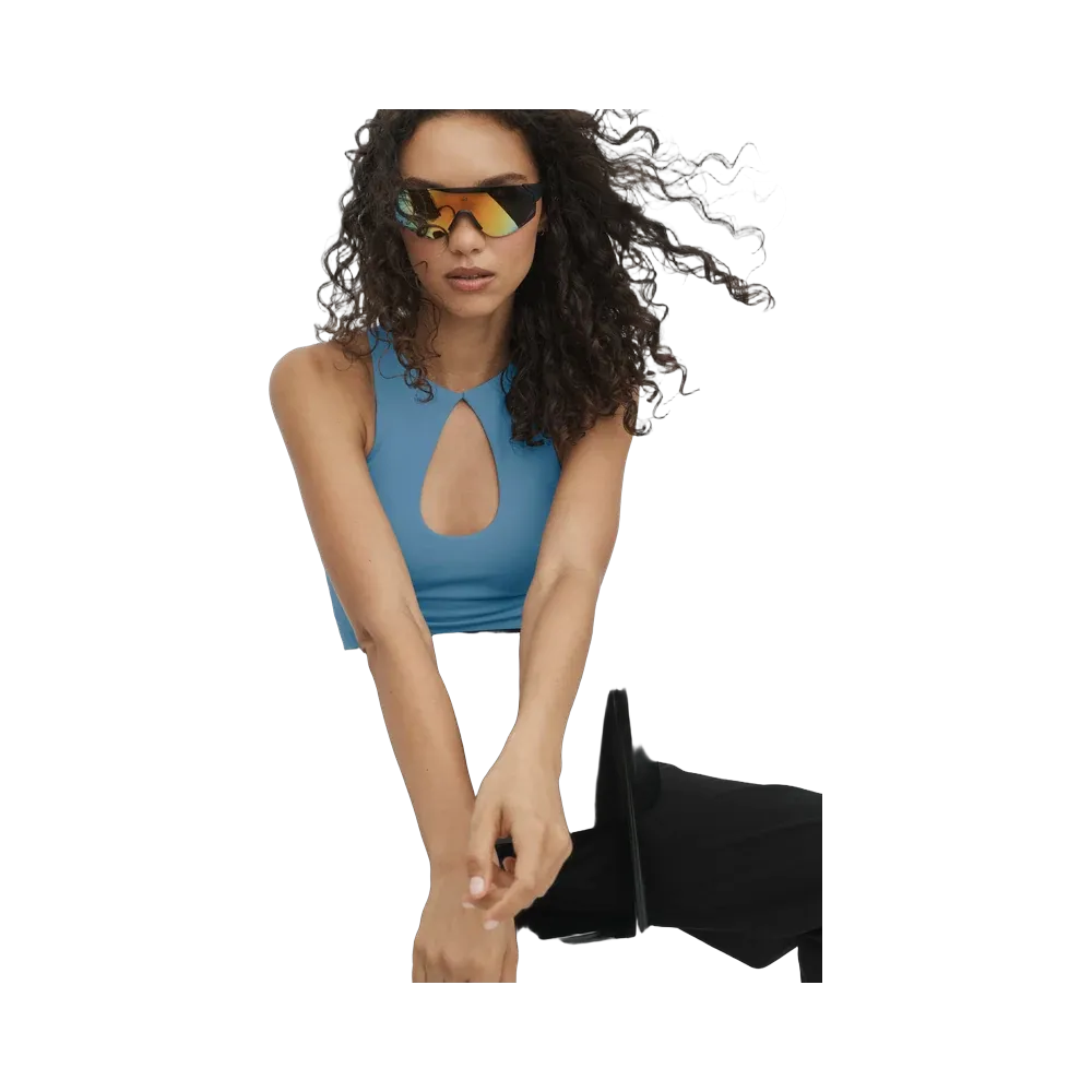Alo Airbrush Lock In Bra Tank 'California Blue'