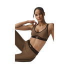 Alo Airlift Line Up Bra 'Java Brown'
