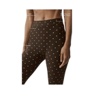 Alo Airlift Polka Dot High-Waist Iconic 90's Capri 'Espresso/White'