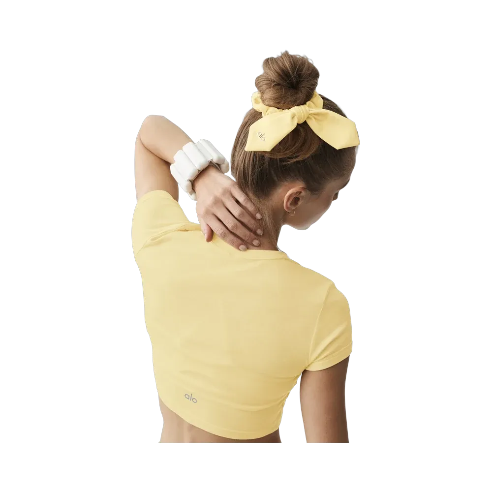 Alo Airlift Rhythm Scrunchie 'Warm Butter'