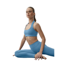 Alo ALO Softsculpt Feel The Heat Halter Bra 'California Blue'