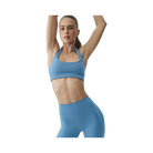 Alo ALO Softsculpt Feel The Heat Halter Bra 'California Blue'