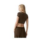 Alo Cropped Timeless Tee 'Espresso'