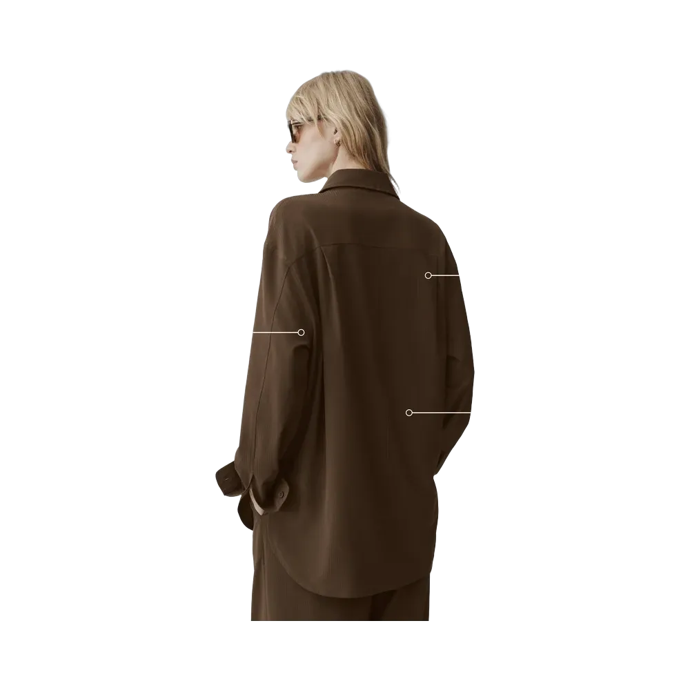 Alo Dreamscape Button Down Long Sleeve 'Espresso'
