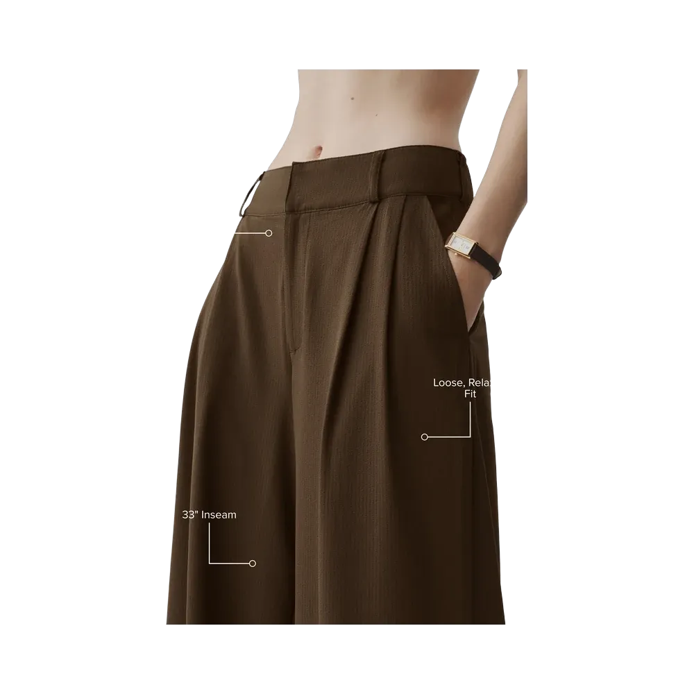 Alo High-Waist Dreamscape Trouser (Long) 'Espresso'