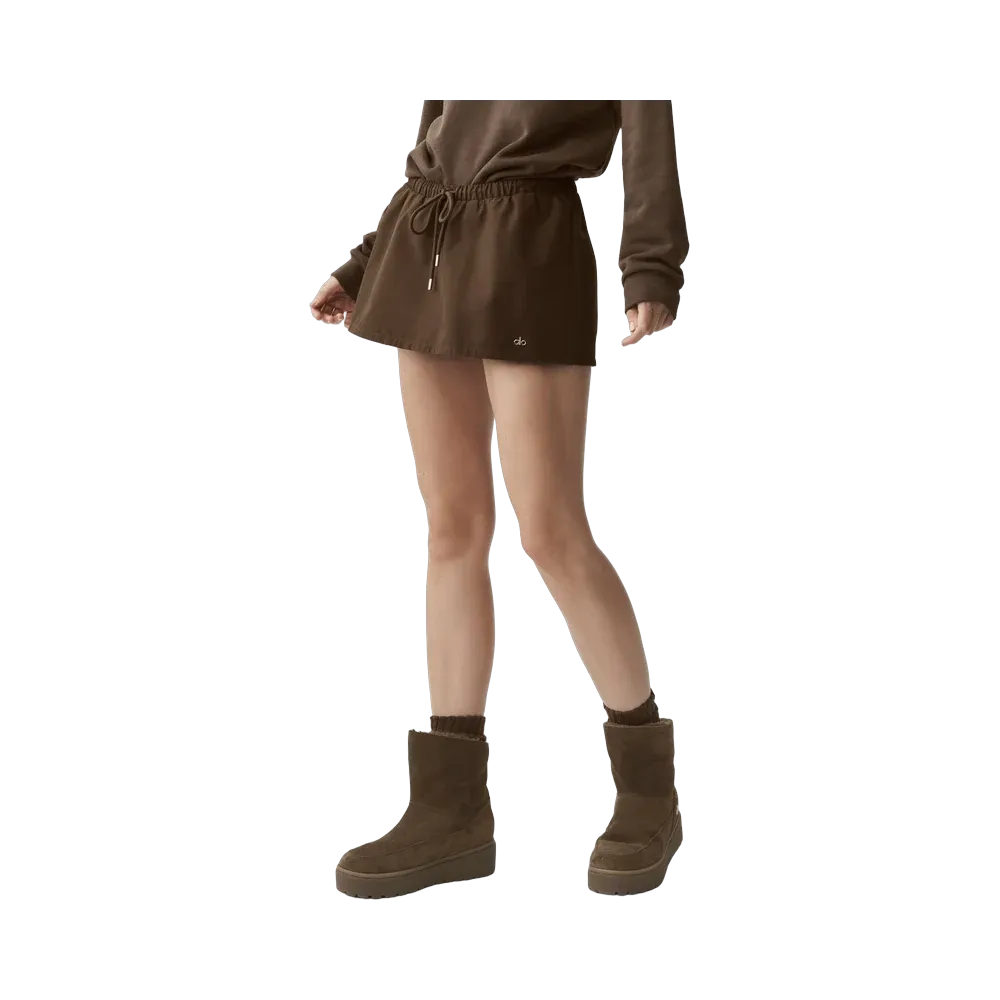 Alo Low-Rise Best Bet Skirt 'Espresso'