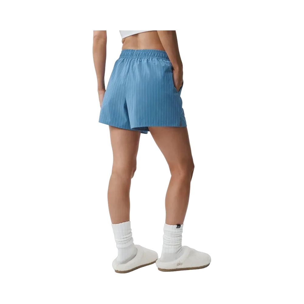 Alo Pinstripe Daylight Boxer Short 'California Blue/White'