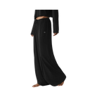 Alo Semi Sheer High-Waist Oasis Wide Leg Pant (Regular) 'Black'