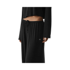 Alo Semi Sheer High-Waist Oasis Wide Leg Pant (Regular) 'Black'