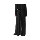 Alo Semi Sheer High-Waist Oasis Wide Leg Pant (Regular) 'Black'