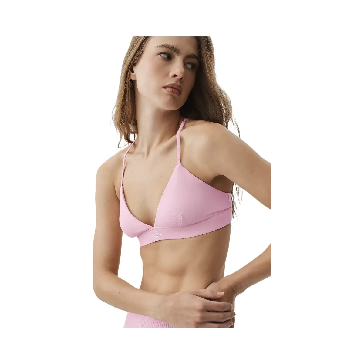 Alo Splendor Bra 'Pink Marshmallow/White'