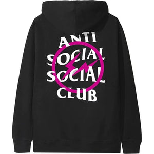 Anti Social Social Club x Fragment Bolt Hoodie 'Pink' - Dawntown