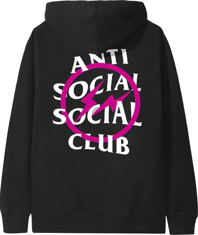 Anti Social Social Club x Fragment Bolt Hoodie 'Pink' - Dawntown