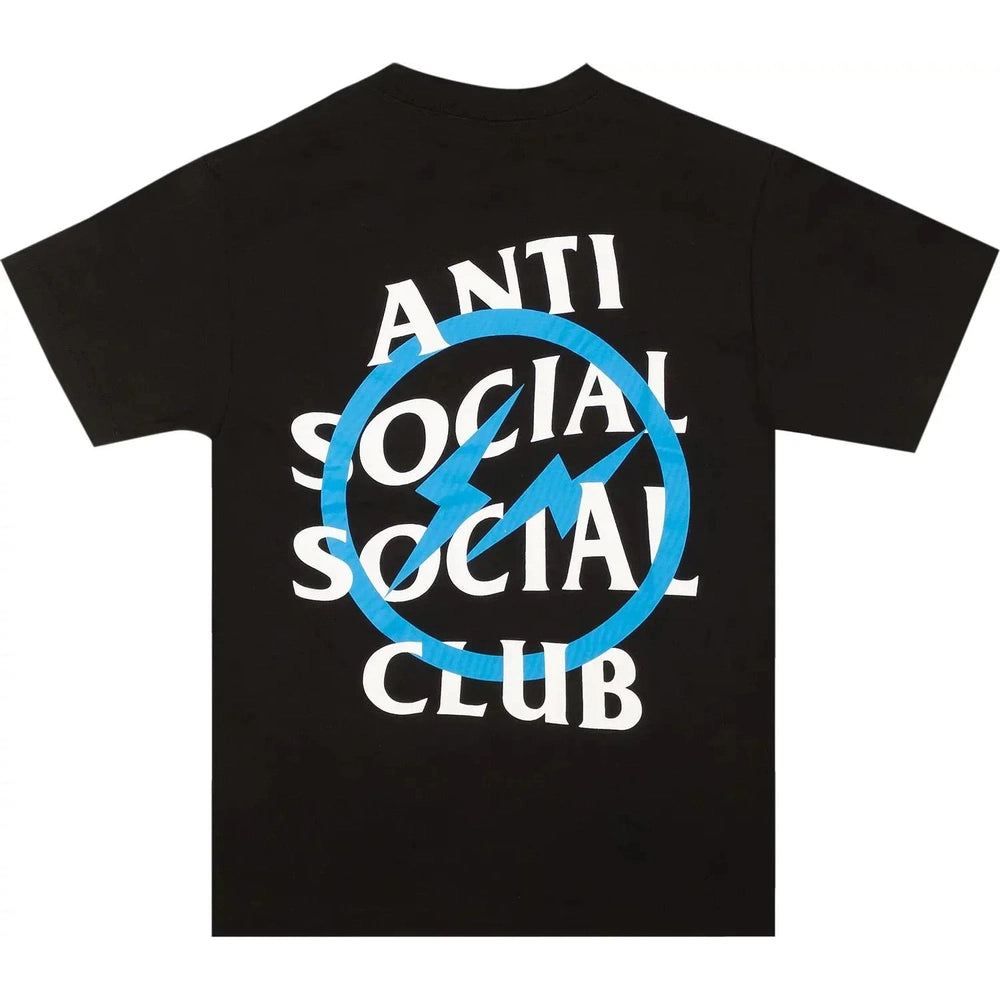 Anti Social Social Club x Fragment Design Blue Bolt Tee "Black" - Dawntown