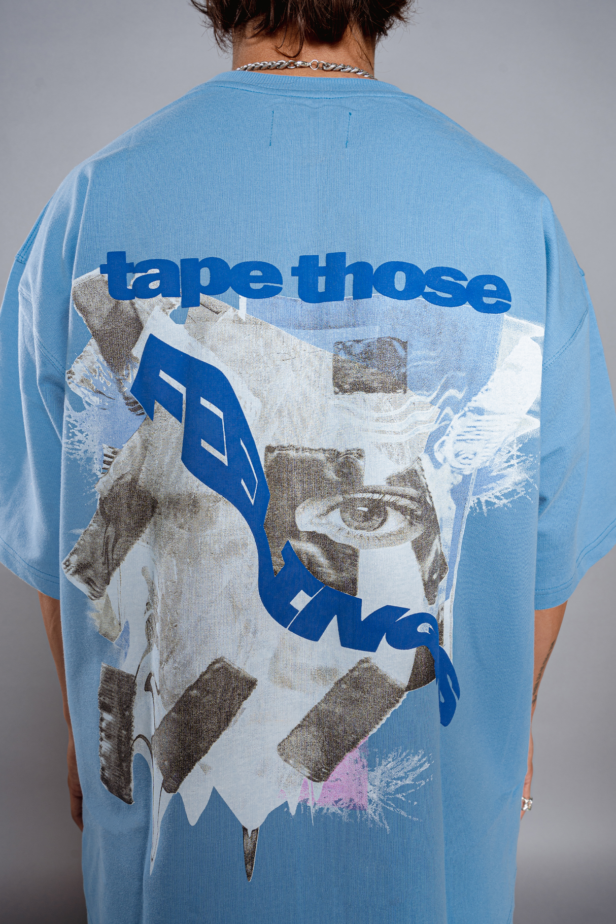 TAPE THOSE FEELINGS BLUE TSHIRT