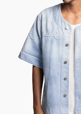 EVEMEN CORDED SHIRT - WASHED BLUE